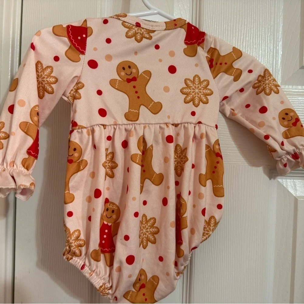 Boutique Gingerbread Man Romper